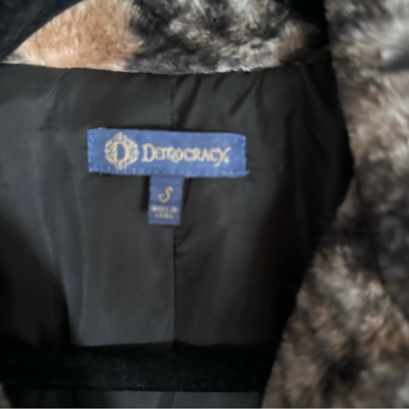 Democracy Faux Fur Brown & Black Python Snakeskin Snake Y2K Glam Animal Small - Picture 6 of 9